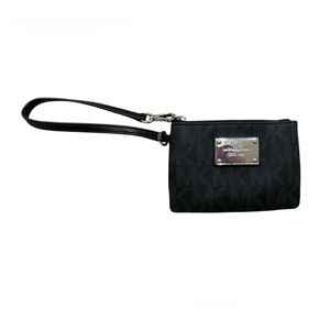 Michael Kors Black Wristlet with subtle print